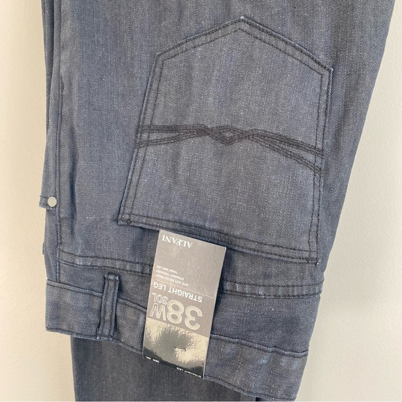 NWT Men’s Alfani 38/30 Dark-wash Straight-leg Jeans - Picture 4 of 5